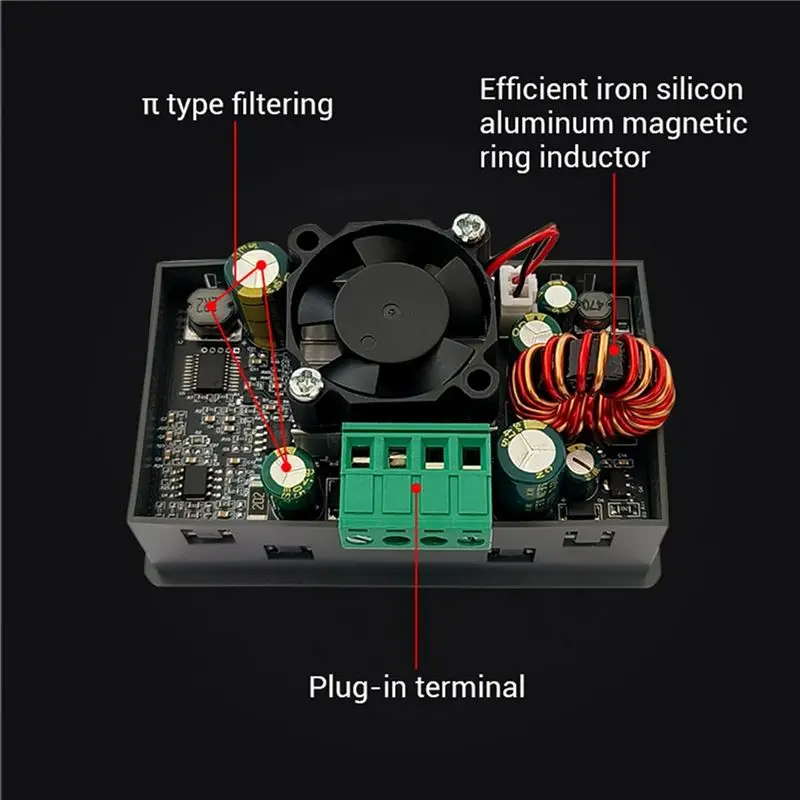A53Q-Adjustable 90W DC DC Buck Boost Power Converter CC CV 0.5-36V 5V 6V12V24V Power Module Regulated Laboratory Power Supply
