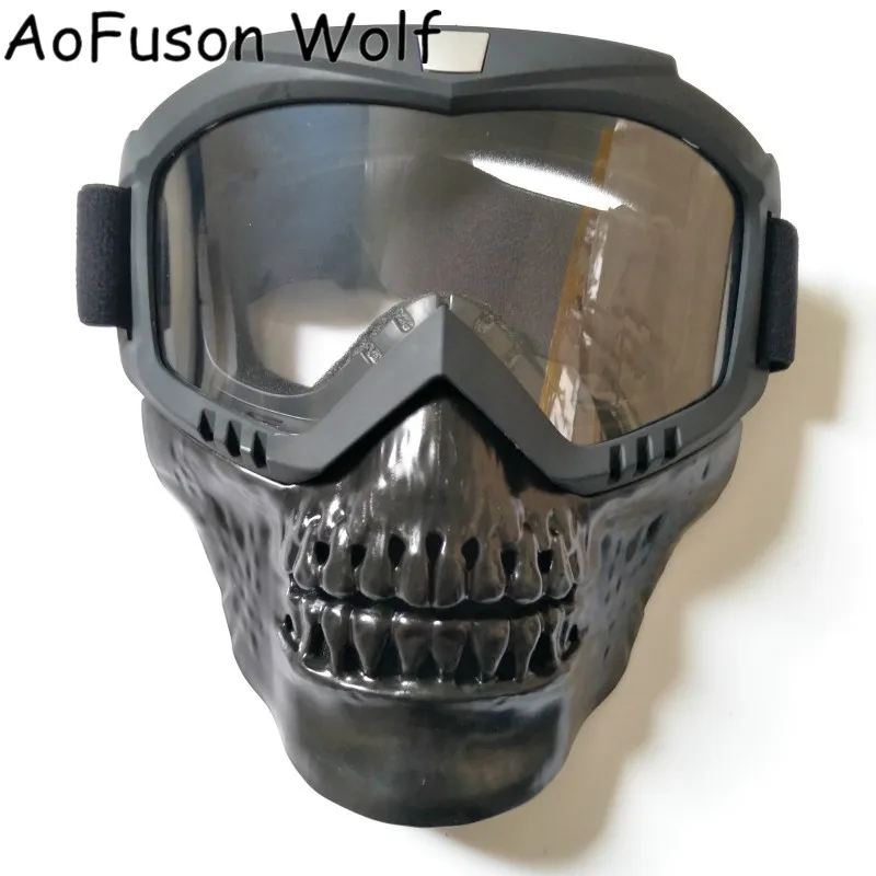 

Лыжные очки с черепом, маска, съемные ветрозащитные очки для верховой езды, снега, сноуборда, снегохода, научные забавные лыжные очки Óculos