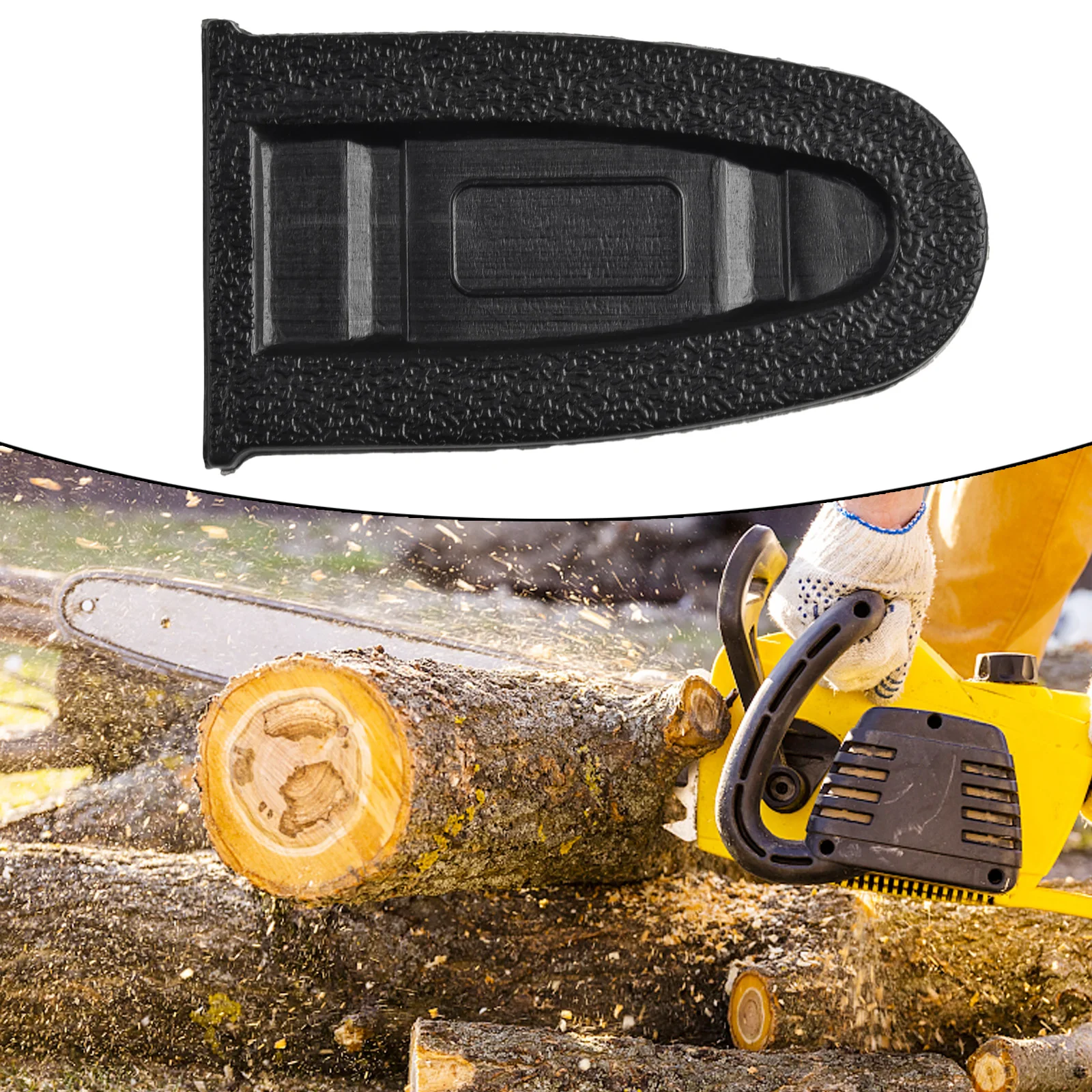 Chain Saw Guide Plate Cover 4Inch/6Inch Black Plastic Standards Electric Chain Saw Power Tool Pruning Saw Cover