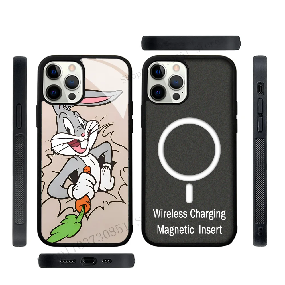 B-Bugs Bunny Phone Case Mobile Phone Cases For IPhone 15 14 13 Pro Max 11 12 Mini Alex Mirror TPU Shell