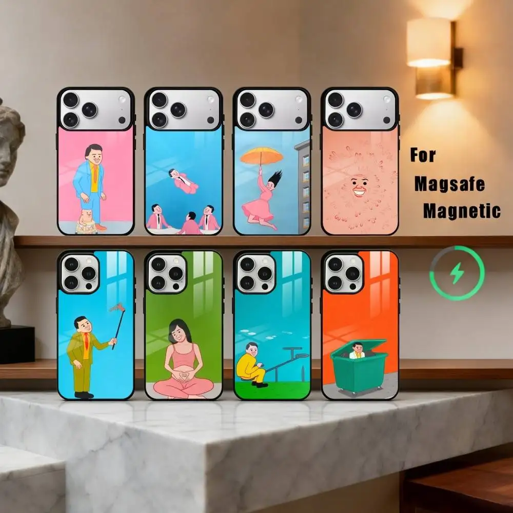 

N-New A-Art J-Joan C-Cornella Phone Case For iPhone17,16,15,14,13,12,11 Plus,Pro Max Magnetic For Magsafe Wireless Charging
