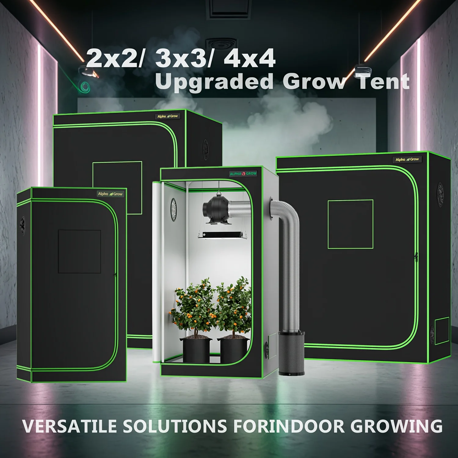 

Палатка для выращивания, теплица, портативная 2x2/3x3/4x2/4x4 фута, светоотражающий майларовый холст 1680D с окном наблюдения и напольным подносом