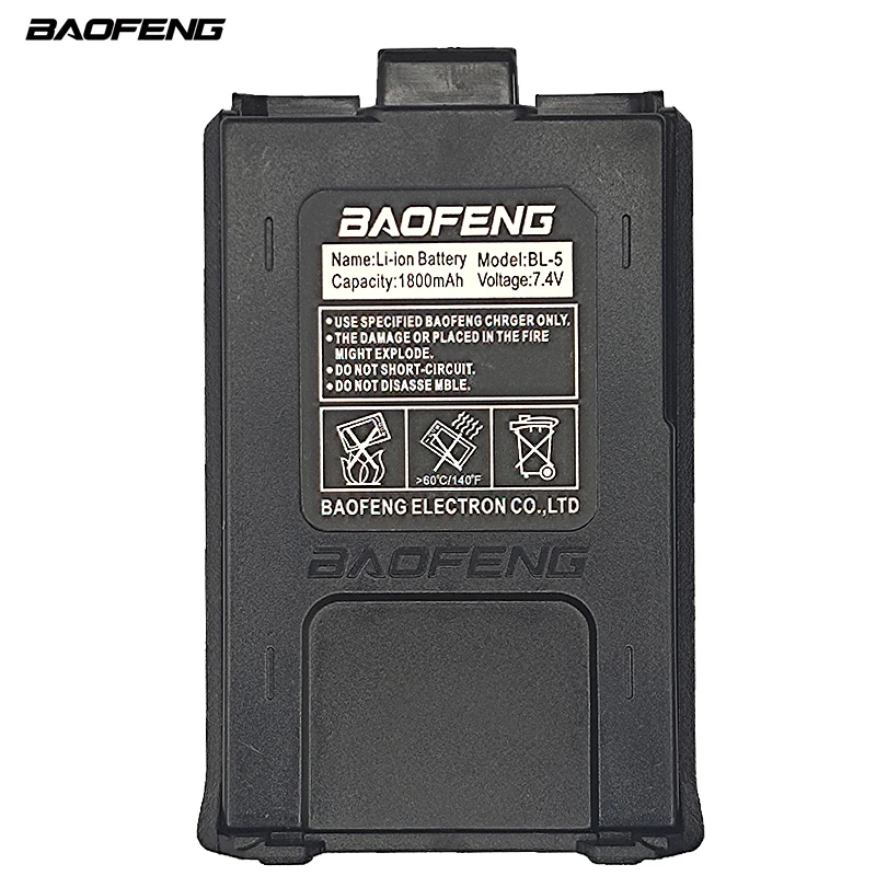 Original Baofeng Radio UV5R Battery 1800mAh Rechargable Battery For Walkie Talkie F8+ UV5R UV-5RA UV-5RE Two Way Radio Parts