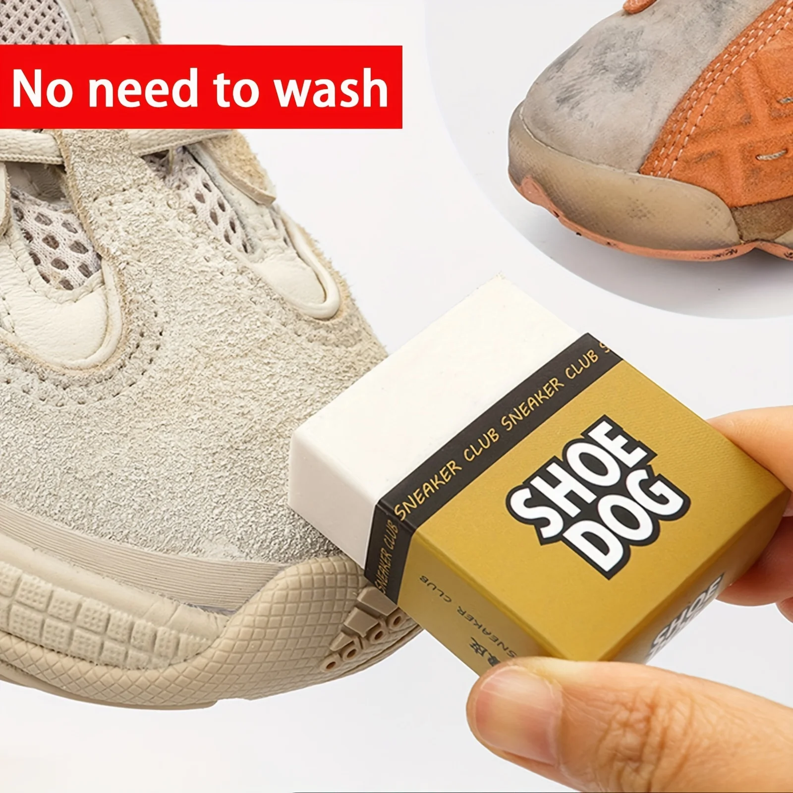 Shoe Dog Detergent Eraser: Quickly Clean Dirt and Stains on Shoes - No Water Needed - Suitable for Long and Short Shoes - Portab