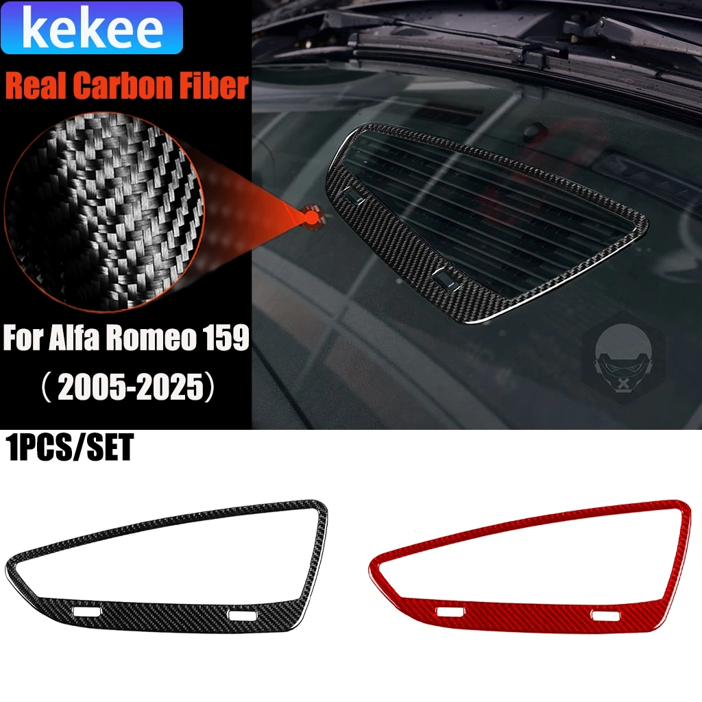 

Автомобильные аксессуары из углеродного волокна, центральные противозапотевающие вентиляционные отверстия, модифицированная внутренняя накладка, мягкая наклейка для Alfa Romeo 159 2005-2025