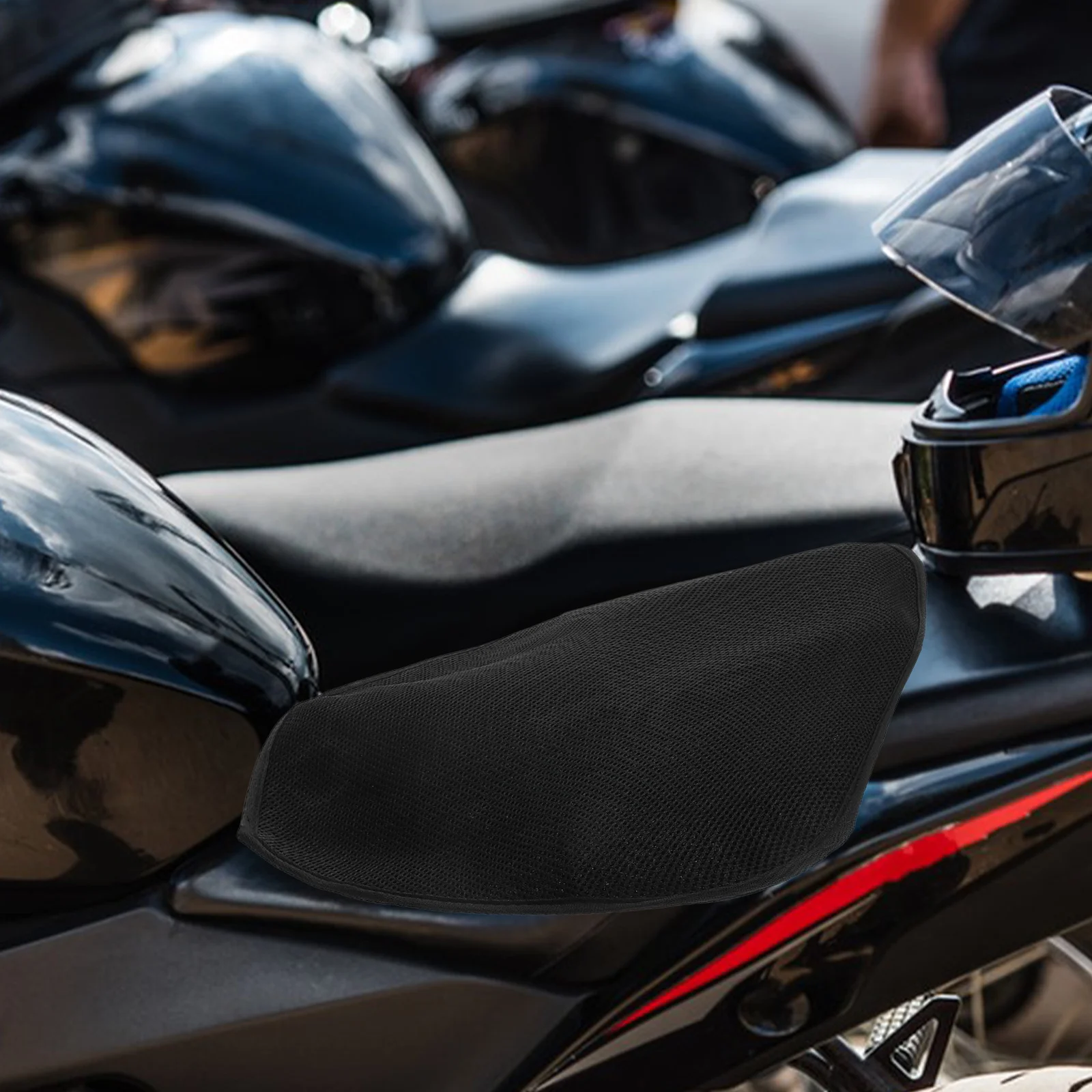 

Breathable Motorcycle Seat Cover Gel Padded Heat Insulation Waterproof Mesh Moped Scooter Atv Seat Pad Comfort Ride Summer