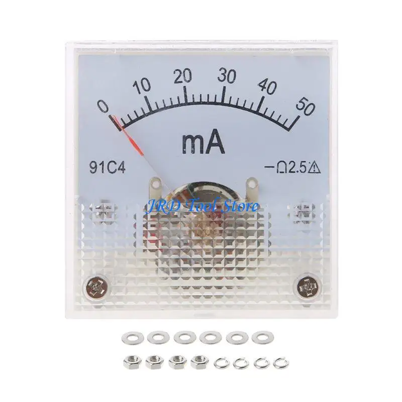 A2UD 12 Standard Portable Analog Ammeter Current Panel 91C4 Amp Gauge Meter 2.5 Accuracy for Auto Circuit Measurement Tester