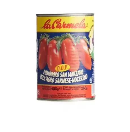 Pomidory obrane Pomodoro San Marzano 400g - La Carmela