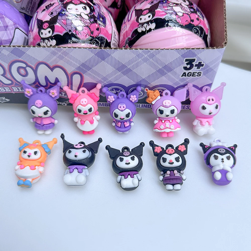 Caja ciega de huevo retorcido Kuromi creativa, bolso de muñeca con bola sorpresa, llavero colgante, figura de Anime bonita de dibujos animados, caja misteriosa, regalos para niños