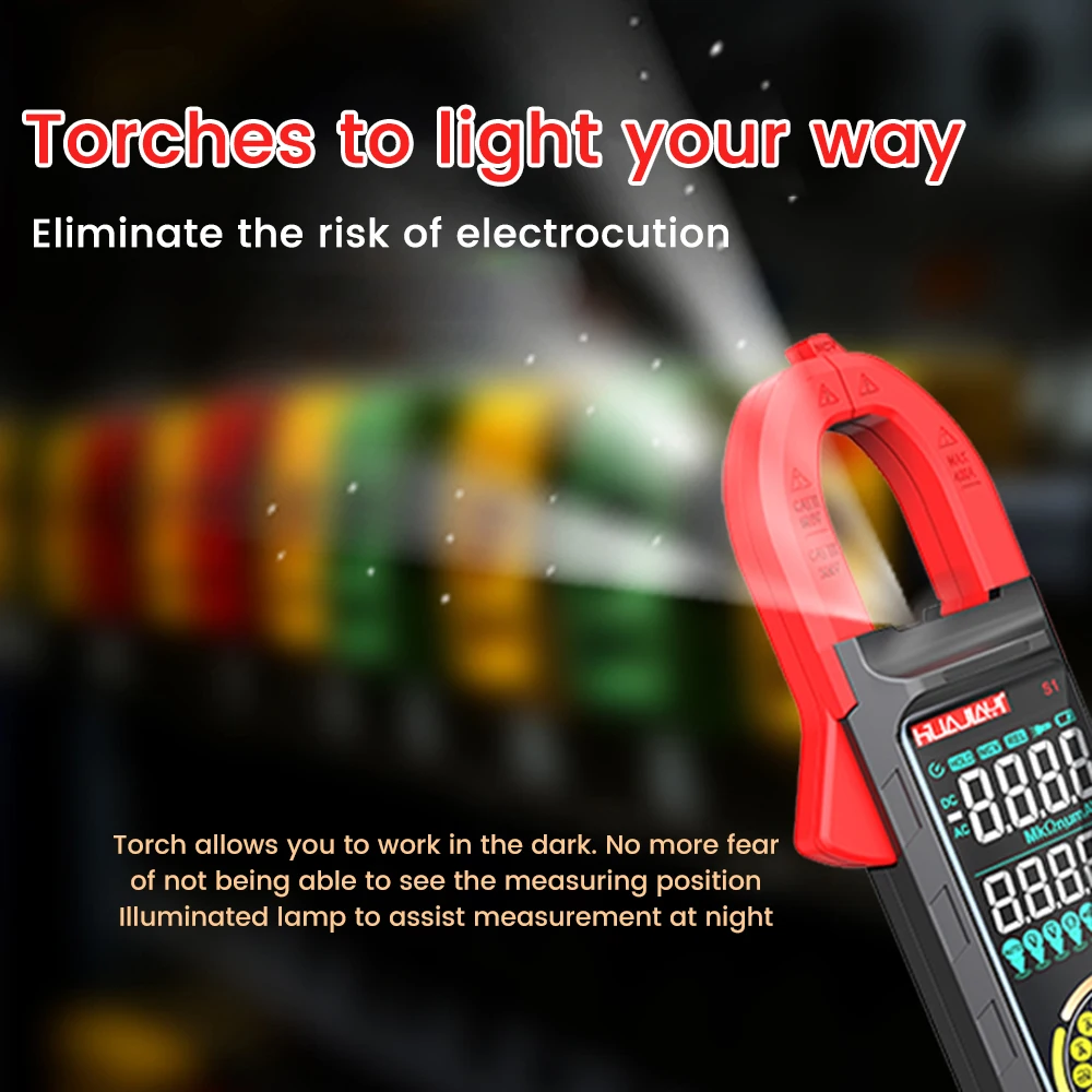 Multi-function Clamp Multimeter with Protection LED Digital Display Electrical Instrument NCV Induction Measurement