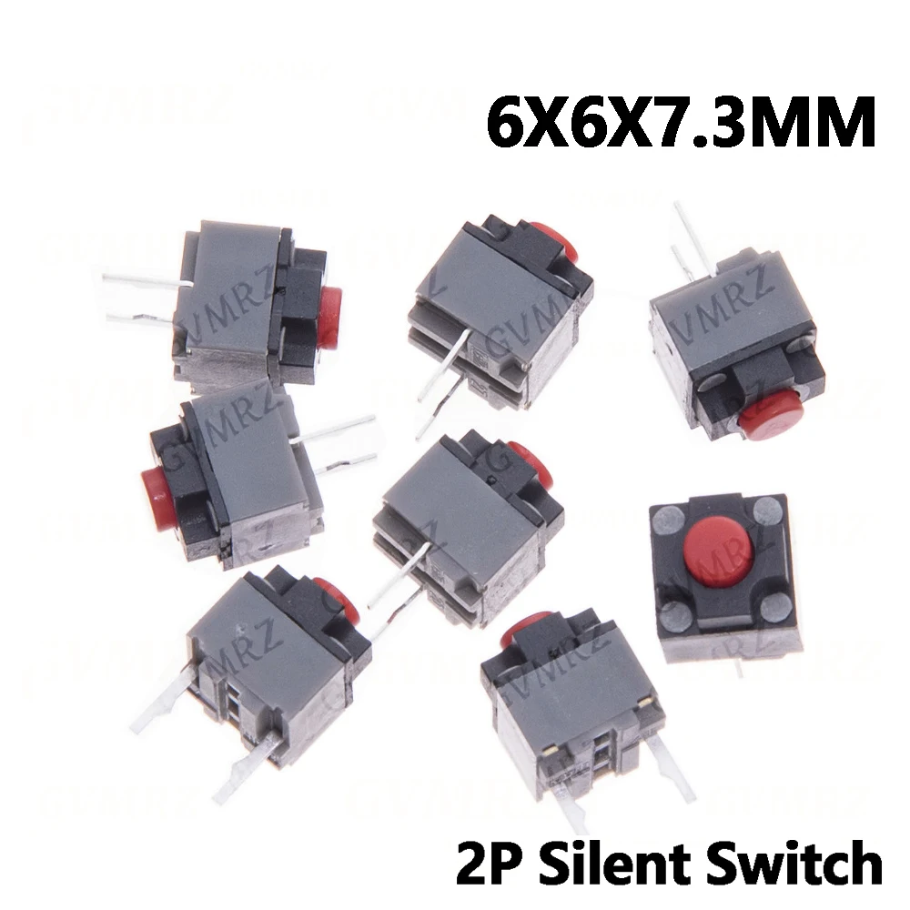 10PCS 6X6X7.3MM Micro Switch Kailh Mute Button 6*6*7.3 Silent Switch Wireless Mouse Wired Mouse Button 6X6X7.3