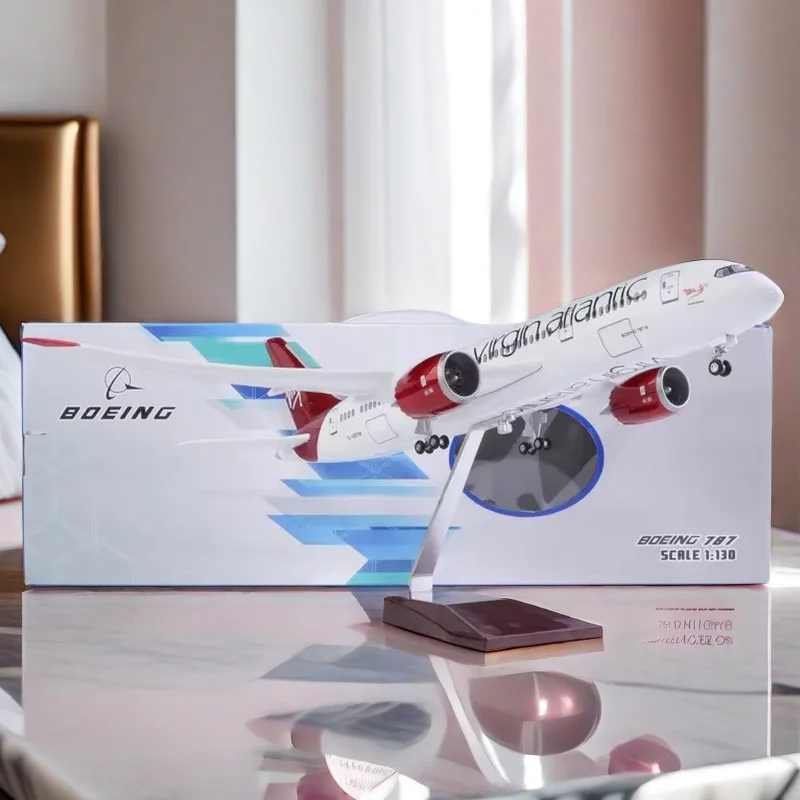 

1:150 Scale Diecast Model Virgin Atlantic Airlines Boeing B747/B787 Resin Airplane With Light And Wheels Toy Collection Display