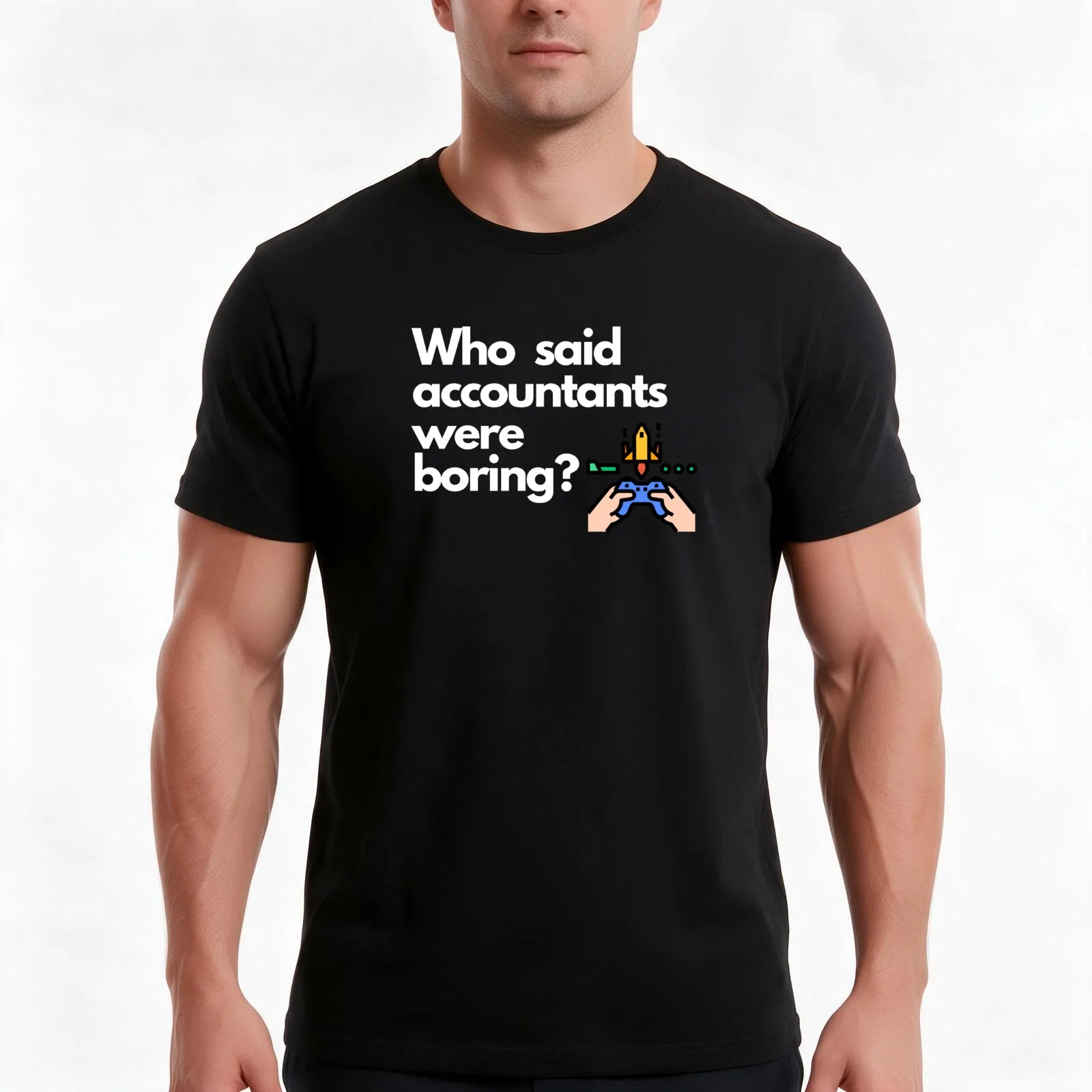 Who said accountants were boring? T-Shirt, Summer Casual Cotton Tee, Oversized Streetwear Tops, Vintage Graphic Print