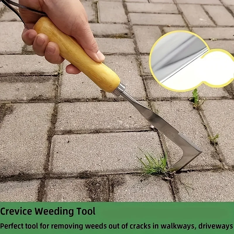 1 PC,สแตนเลสสตีล Crack Weeding TOOL,L-Shaped อเนกประสงค์สวนเครื่องมือ,13.5 นิ้ว,โลหะสําหรับ YARD Patio Driveway