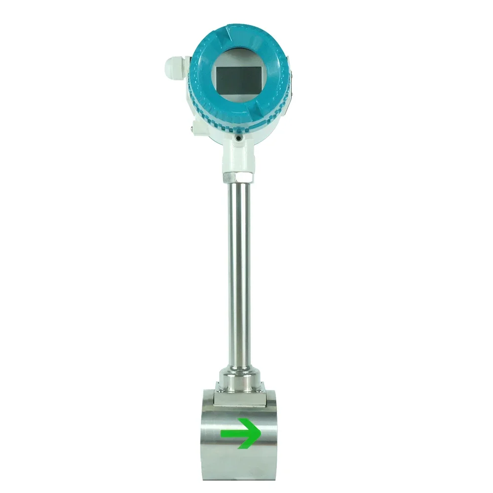 DKV Water and oil sensor liquid control intelligent vortex flowmeter stainless steel ss304 wafer flowmeter electromagnetic