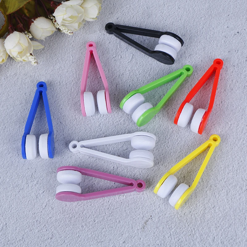 1PC Sun Glasses Eyeglass Brush Clean Tool Microfiber Spectacles Cleaner Brush