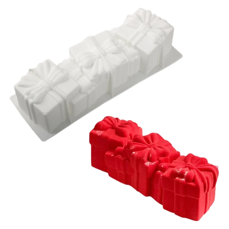 Food Grade Kitchen Bakeware Christmas Long Strip Mousse Cake Moulds Silicone Cake Molds French Mousse Mould Party Pastry Tray