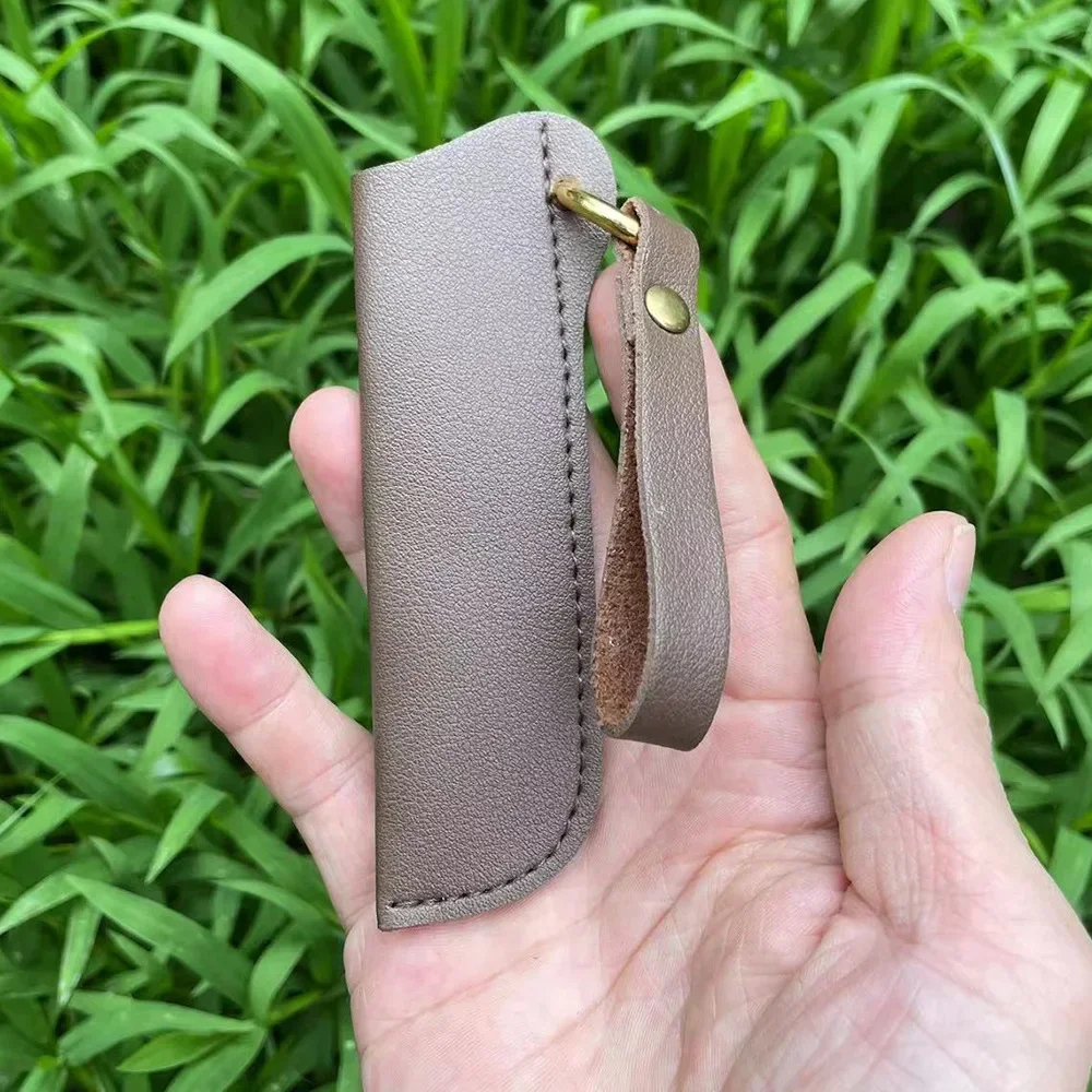 11.5CM Folding Knife PU Leather Case Holder Pocket Knife Sleeve Holsters Leather Sheath Scabbard Diy Accessories