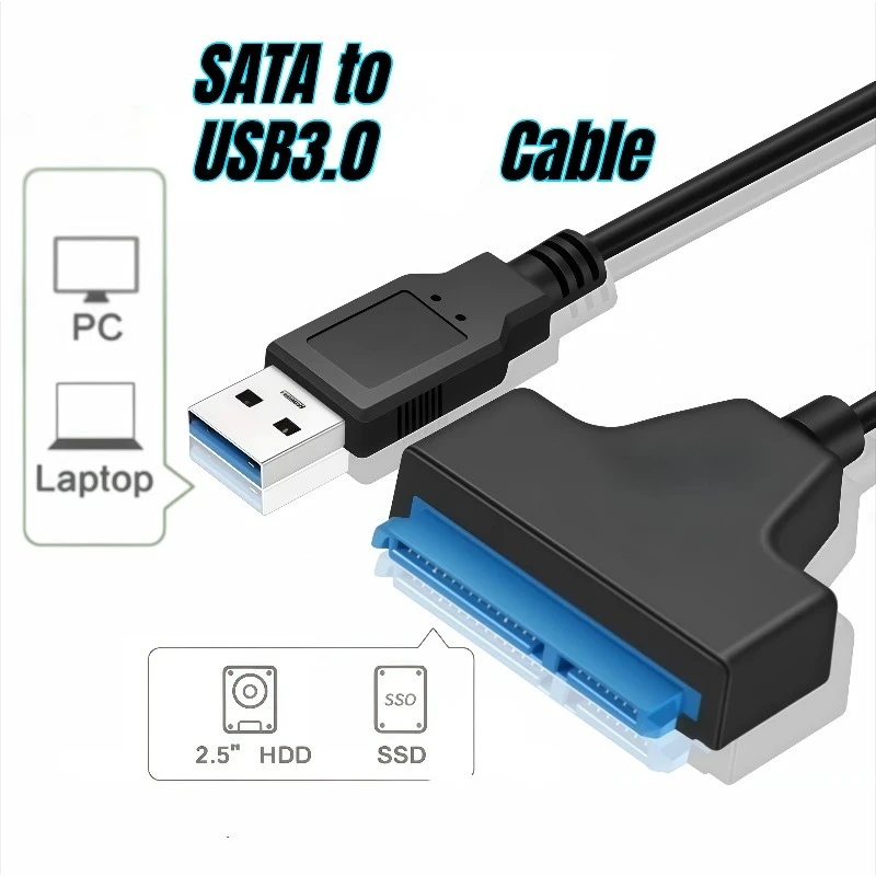 SATA to USB Cable USB 3.0 Type-C to SATA III Hard Driver Adapter for 2.5
