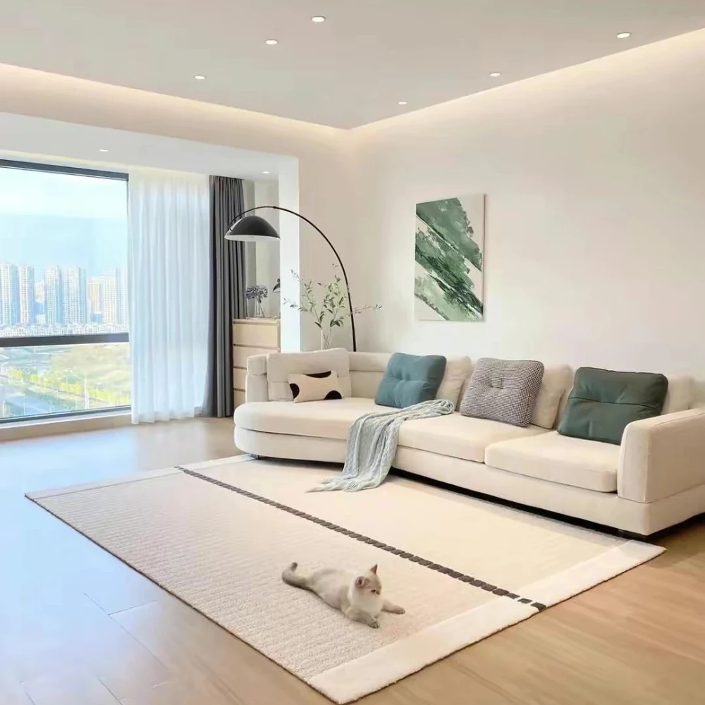 

Nordic Style Sofa Living Room Furniture Comfortable Upholstered Recliner Sectional Sofas with Cushion Modern Sofas for Apartment