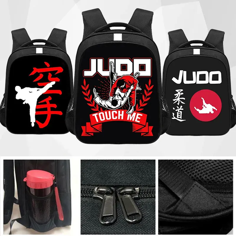 14/16inch Judo Aikido Taekwondo Print Backpack Children School Bags Boys Girls Bookbag Women Travel Laptop Bag Gift