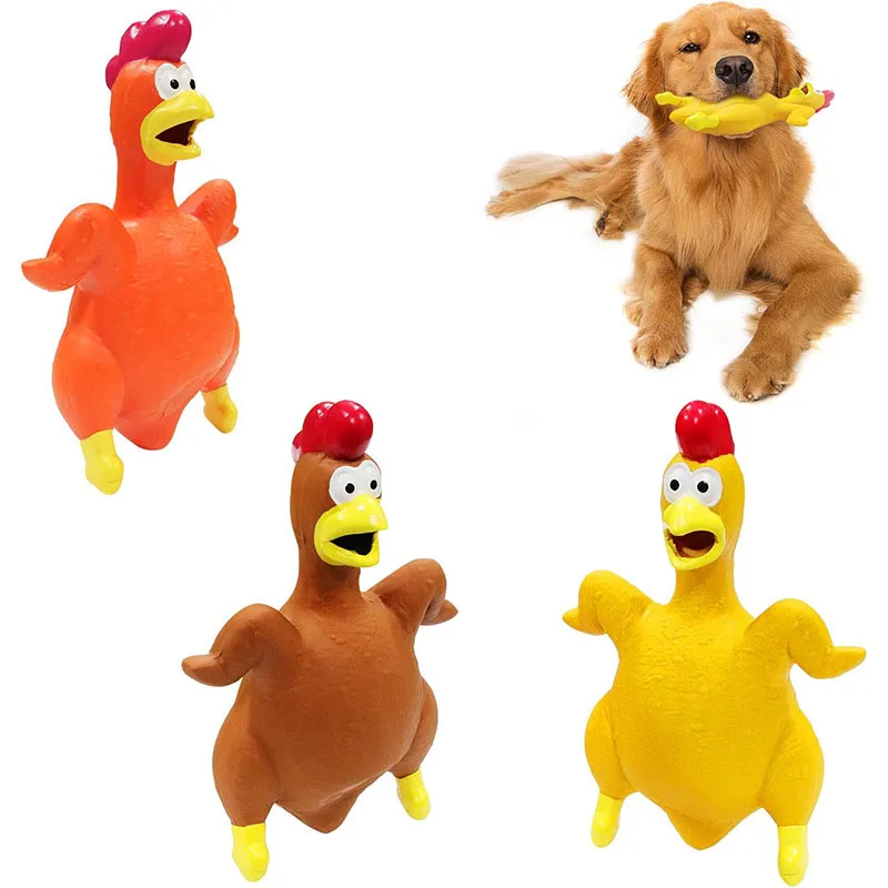 Quietschendes Hühner-Hundespielzeug Langlebiges Kauspielzeug für Welpen Kleine Hunde Interaktives Quietschspielzeug zur Zahnreinigung und Langeweile-Bekämpfung