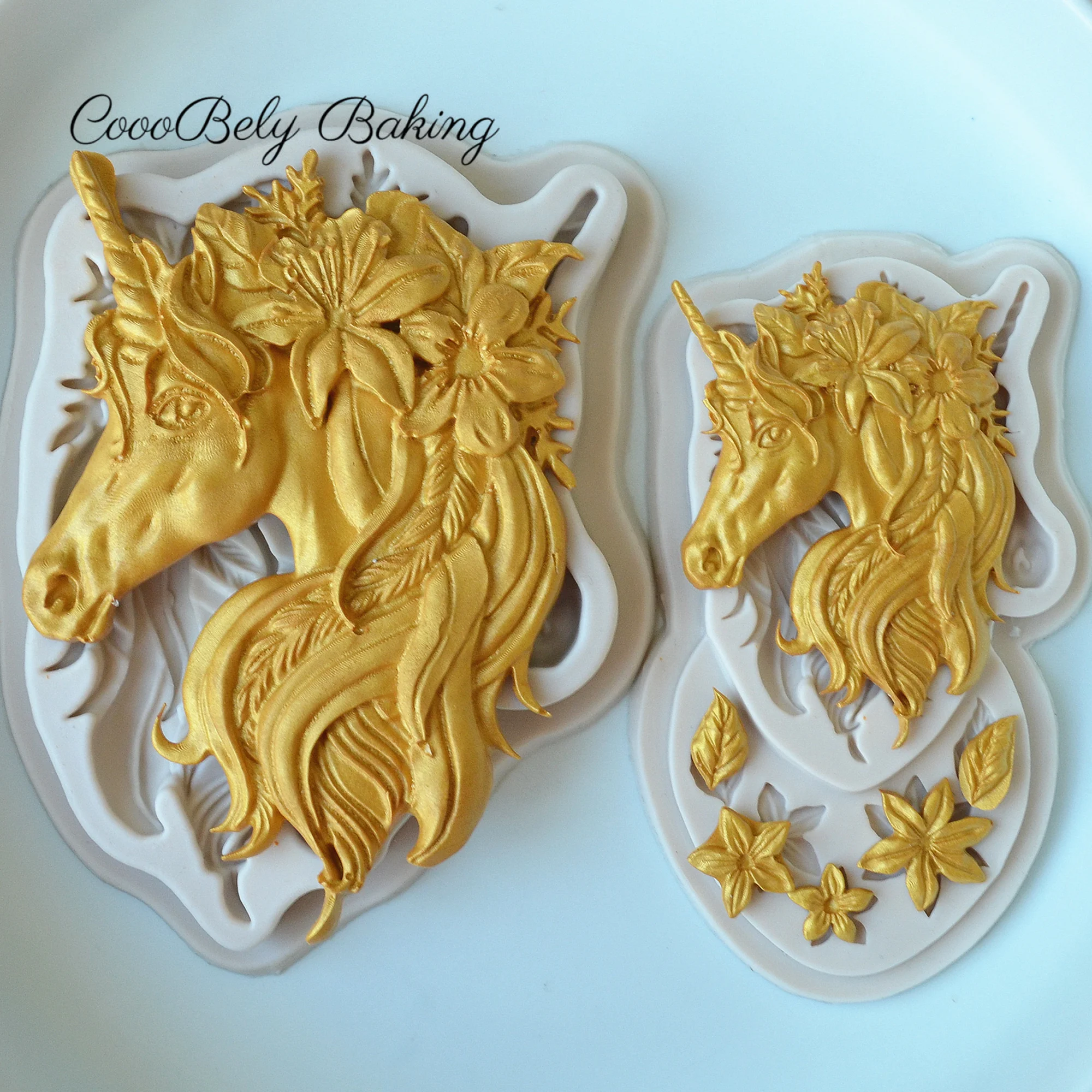 Pretty Unicorn Silicone Fondant Mold Kitchen Cake Baking Tool Chocolate Mold Plaster Decoration Mold Kitchen Baking Accessories