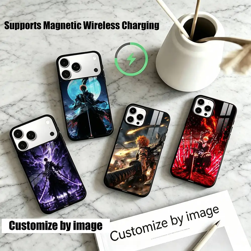 Anime BLEACH Ichigo K-Kurosakis  Phone Case For iPhone18,17,16,15,14,13Plus,Pro Compatible with magnetic wireless charging