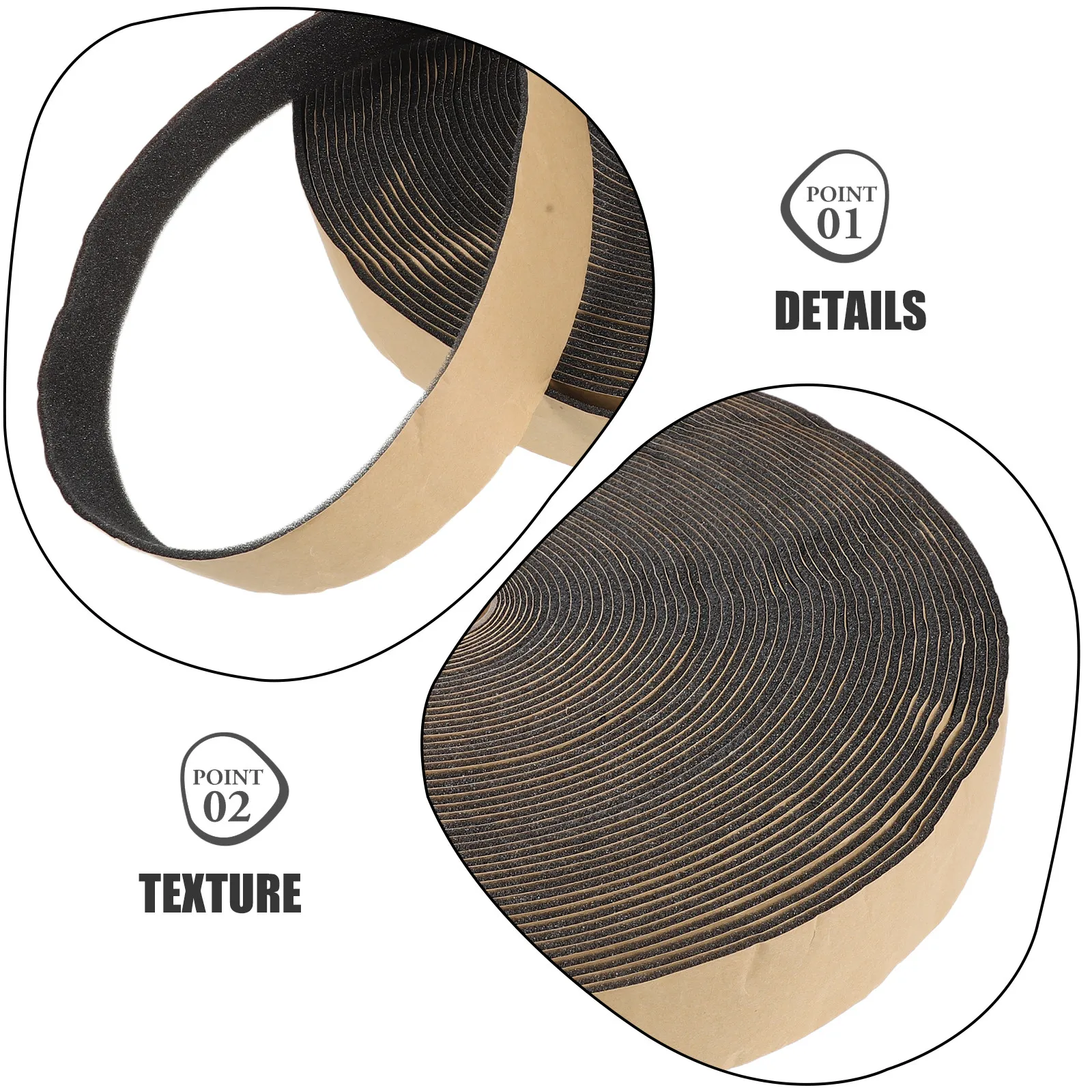 1 Roll Car Sound Deadening Tape Automotive Wiring Harness Sponge Tape Self Adhesive Anti Vibration Noise Reduction Car Audio