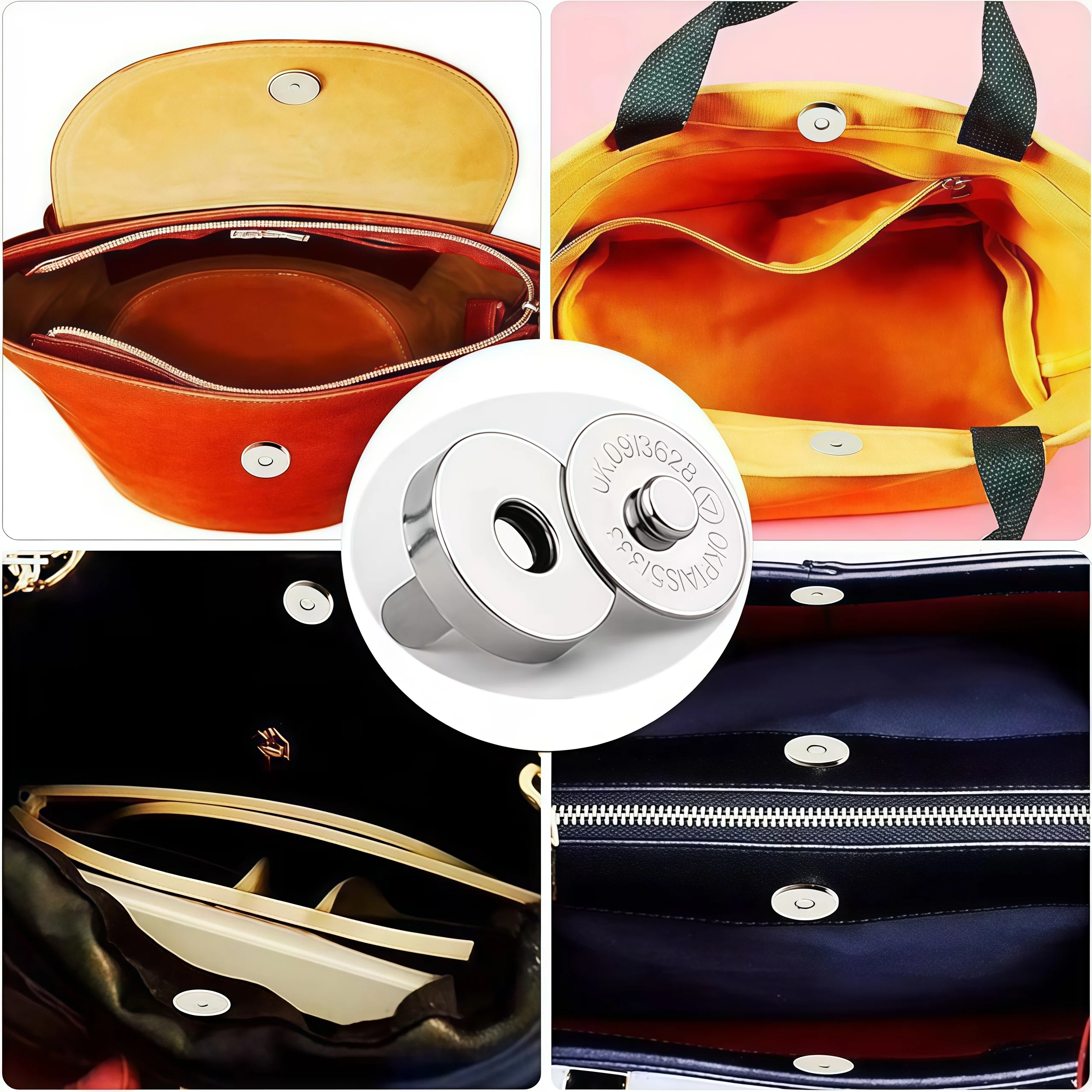 10-100 Pcs/Pack 14-18MM Magnetic Snap Fasteners Clasps Buttons Handbag Purse Wallet Craft Bags Parts Accessories