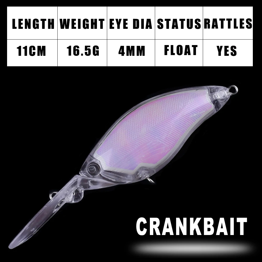 Dr.Holife Crankbait Blanco Sin Pintar – Señuelo Para Personalizar