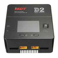 ISDT D2 200W 24A AC Dual Channel Output Smart Battery Balance Charger For RC Car Airplane Helicopter 2-6S Lipo LiHv LiFe