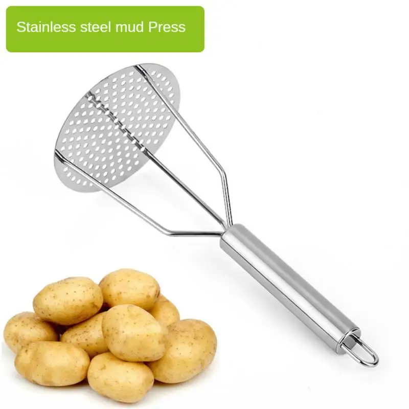 Potatoes Crusher Stainless Steel Pressed Potato Masher Ricer Puree Juice Maker Potato Pusher Smooth Mashed Fruit Tools Kitchen