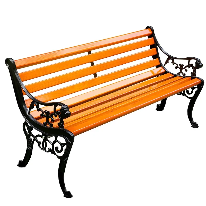 

Outdoor chair, park chair Outdoor leisure courtyard Garden bench Community strip embalming Solid wood plastic wood Park chair