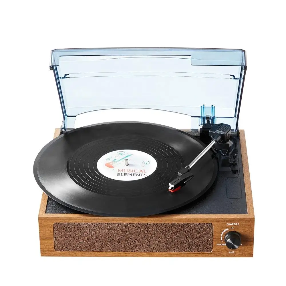 

Vinyl Record Player, 3-Speed, Belt Driven Turntable Record Player with Built-in 3W Speaker Magnetic Cartridge, Support 33/45