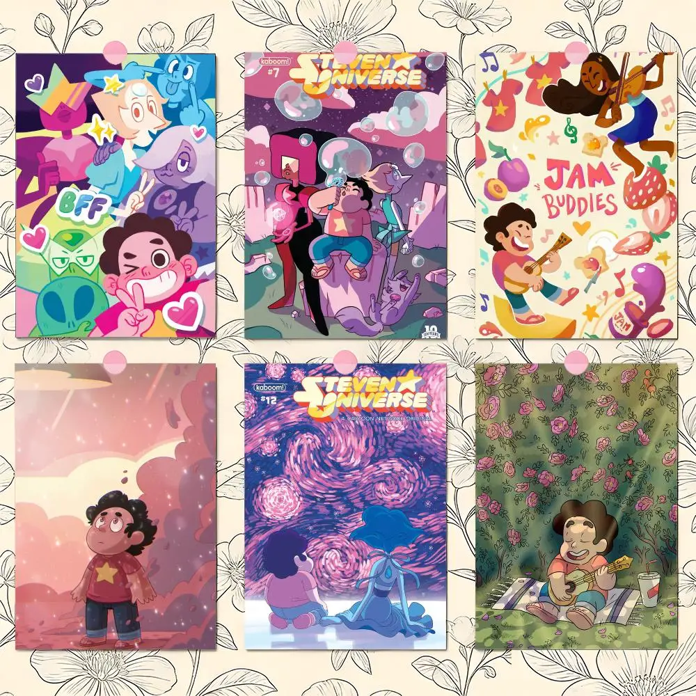S-Steven U-Universe Retro Kraft Poster Matte Self-Adhesive Wall Art Print Living Room Bedroom Home Decor
