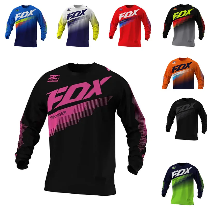 

2024Motochross Mountain Enduro Bike Clothing Moto Downhill T-shirt RangerFox Women's Bike Jersey Mountain Bike Shirt BMX