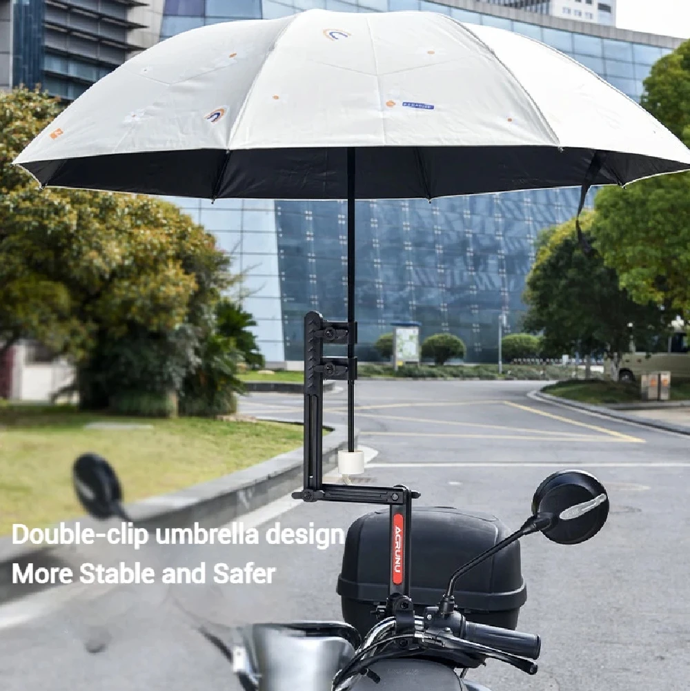 

Enhanced ABS Folding Umbrella Holder for Bicycle Electric Scooter Stroller 360° Adjustable Quick Release Sturdy Mount