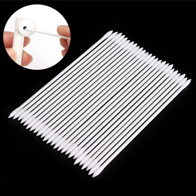 25/50pcs Usa E Getta Cleanroom Tampone di Cotone Bastone di Pulizia per Auricolare Porta di Ricarica Del Telefono Tastiera Polvere Strumento di Pulizia Professionale