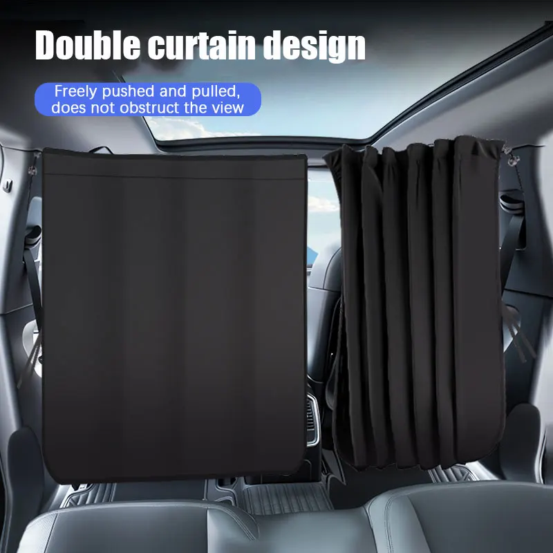 Car Curtain Isolation Divider Partition Universal Car Rear Shading Curtain Protect Privacy for Kids Baby Travel Camping Sleeping