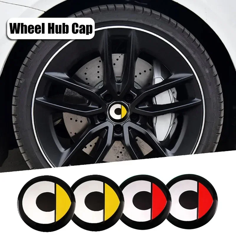 4 PCS 56mm Car Logo Hub Cap Metal Sticker Accessories for Smart Fortwo 451 450 453 EQ Forfour Coupe Cabrio