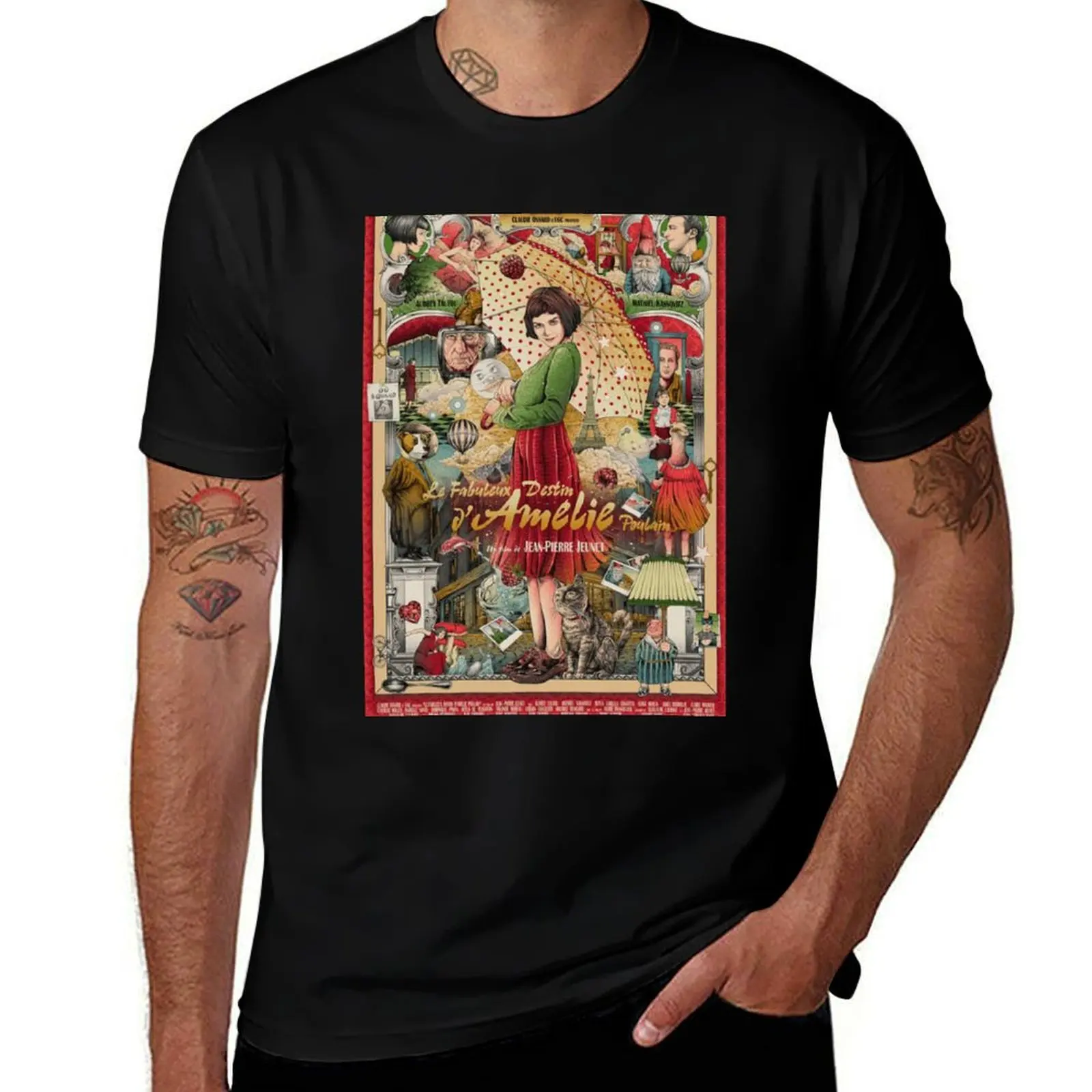 Amélie (2001) T-Shirt Worker Basic Short Sleeve Tee T-Shirt