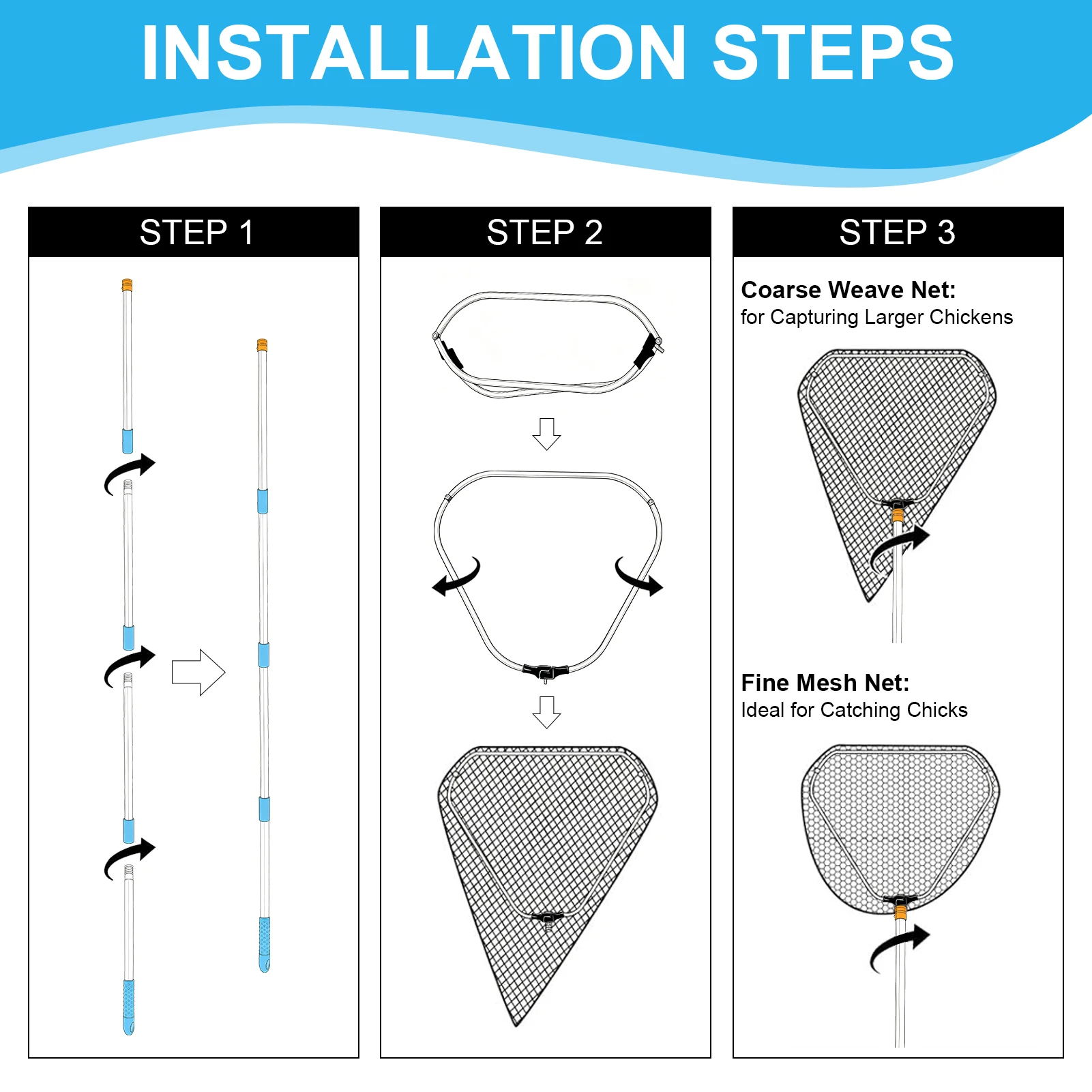 Rete da pesca rimovibile per c - Fish Net Handle recensione e prezzo