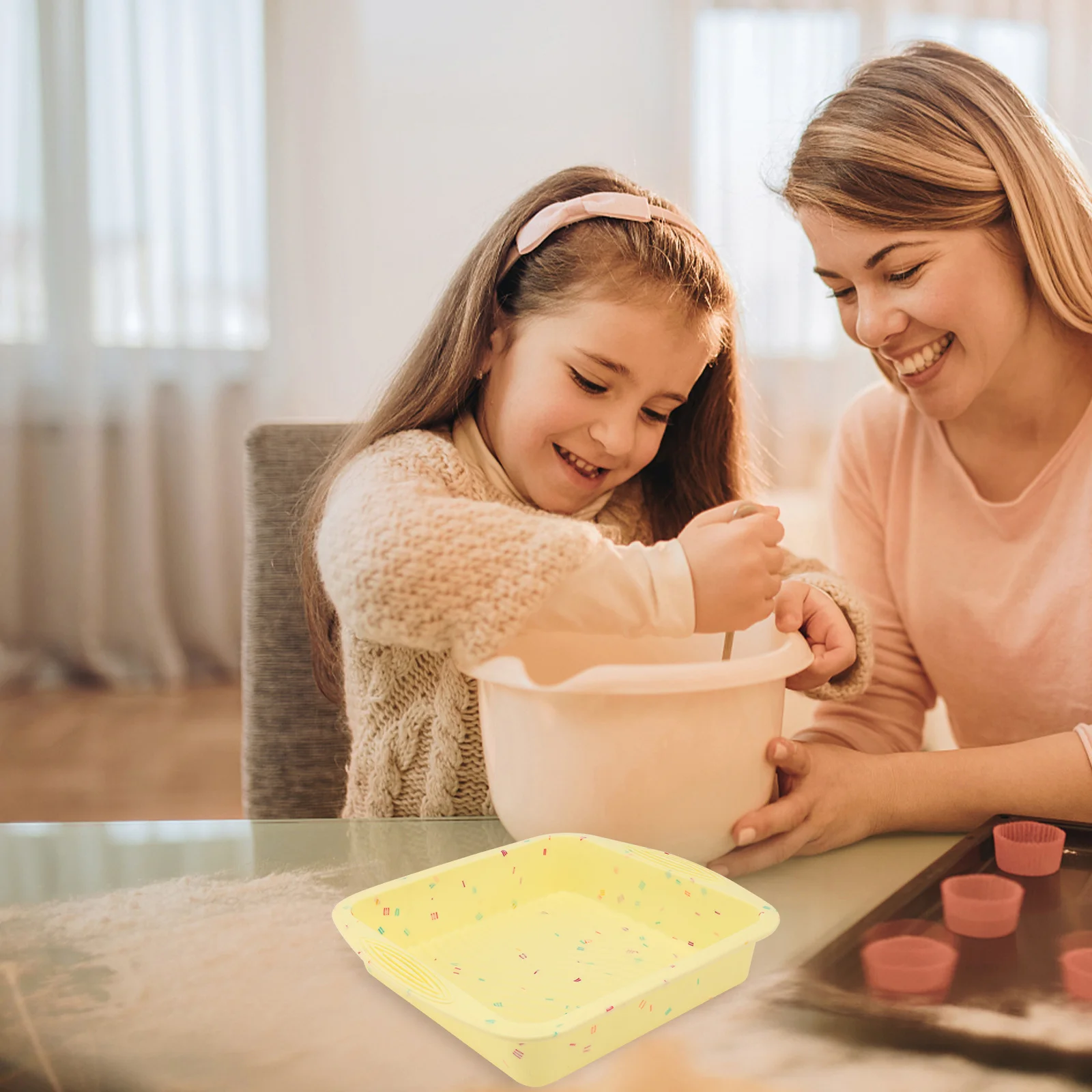 

1pc 9 Inch Non-Stick Cake Mold Silicone Baking Pan Square Tray For Toast Bread Making Dishwasher Safe Microwave Oven