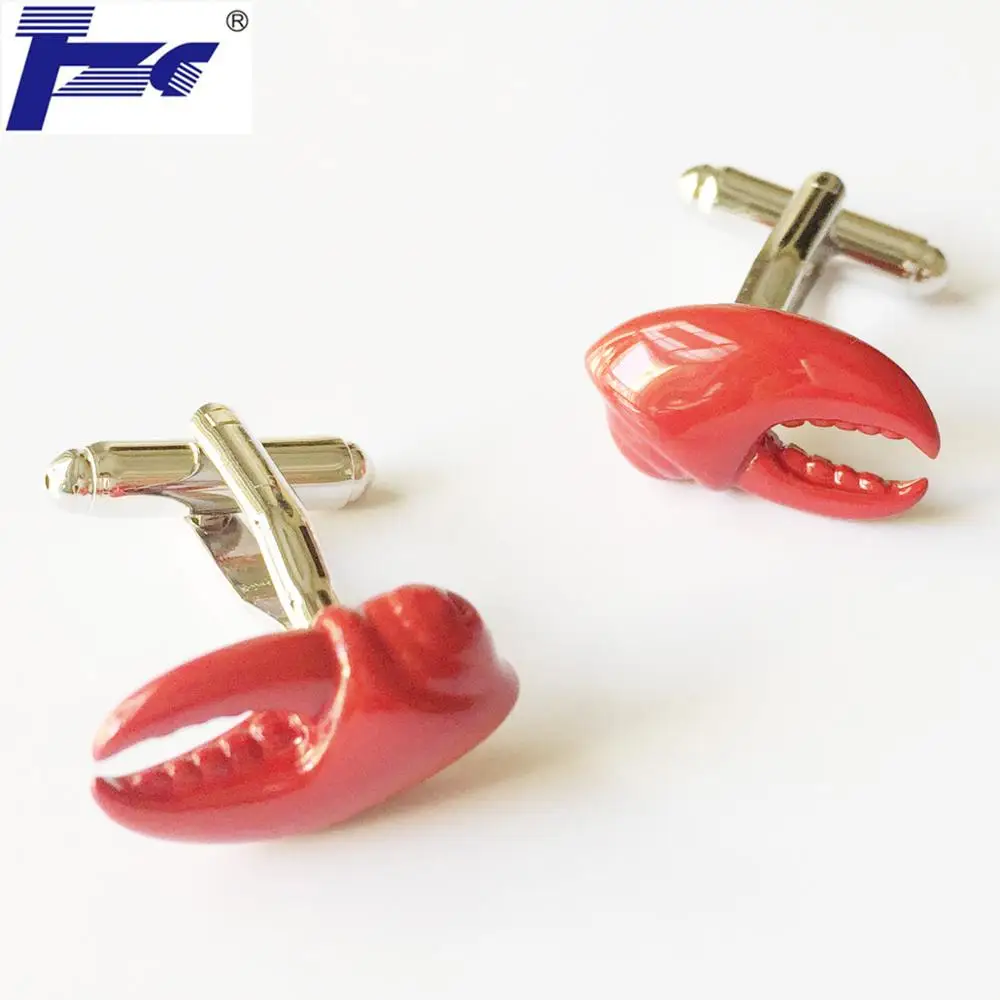 Red Crab Clip Cufflink Cuff Link 2 Pairs Shipping Promotion