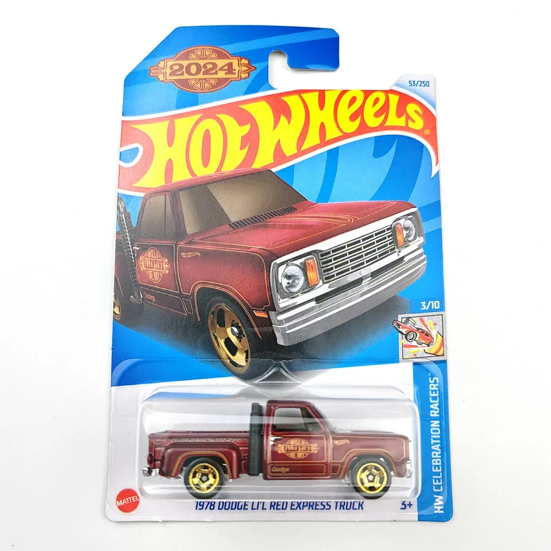 2024-53 Hot Wheels Cars 1978 DODGE LI'L RED EXPRESS TRUCK 1/64 Metal Die-cast Model Toy Vehicles