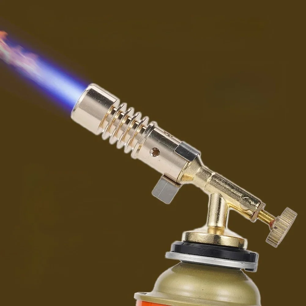 Outdoor camping barbecue gas blowtorch portable welding torch gas burner portable flame gun butane high temperature welding gas - view 5