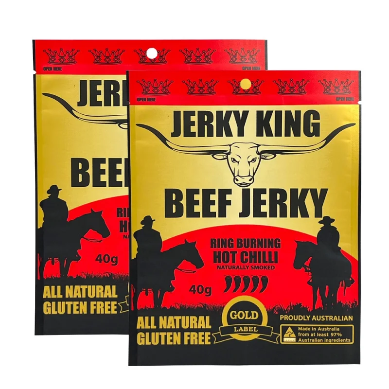 2025customized.Custom Food Grade Reclosable Ziplock Plastic Dried Meat Snack Sliced Beef Jerky Biltong Packaging Bags 14g With Z