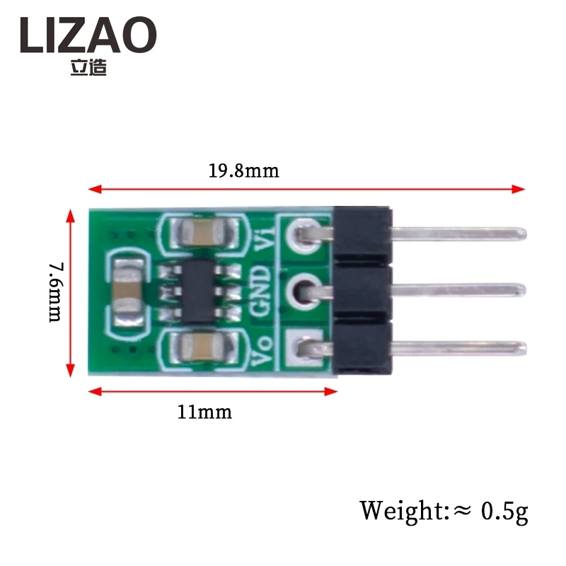 LIZAO 5PCS 2 In 1 DC DC Converter Module 1.8V-5V To 3.3V Boost Buck Low Noise Charge Pump Regulated Power Supply Module