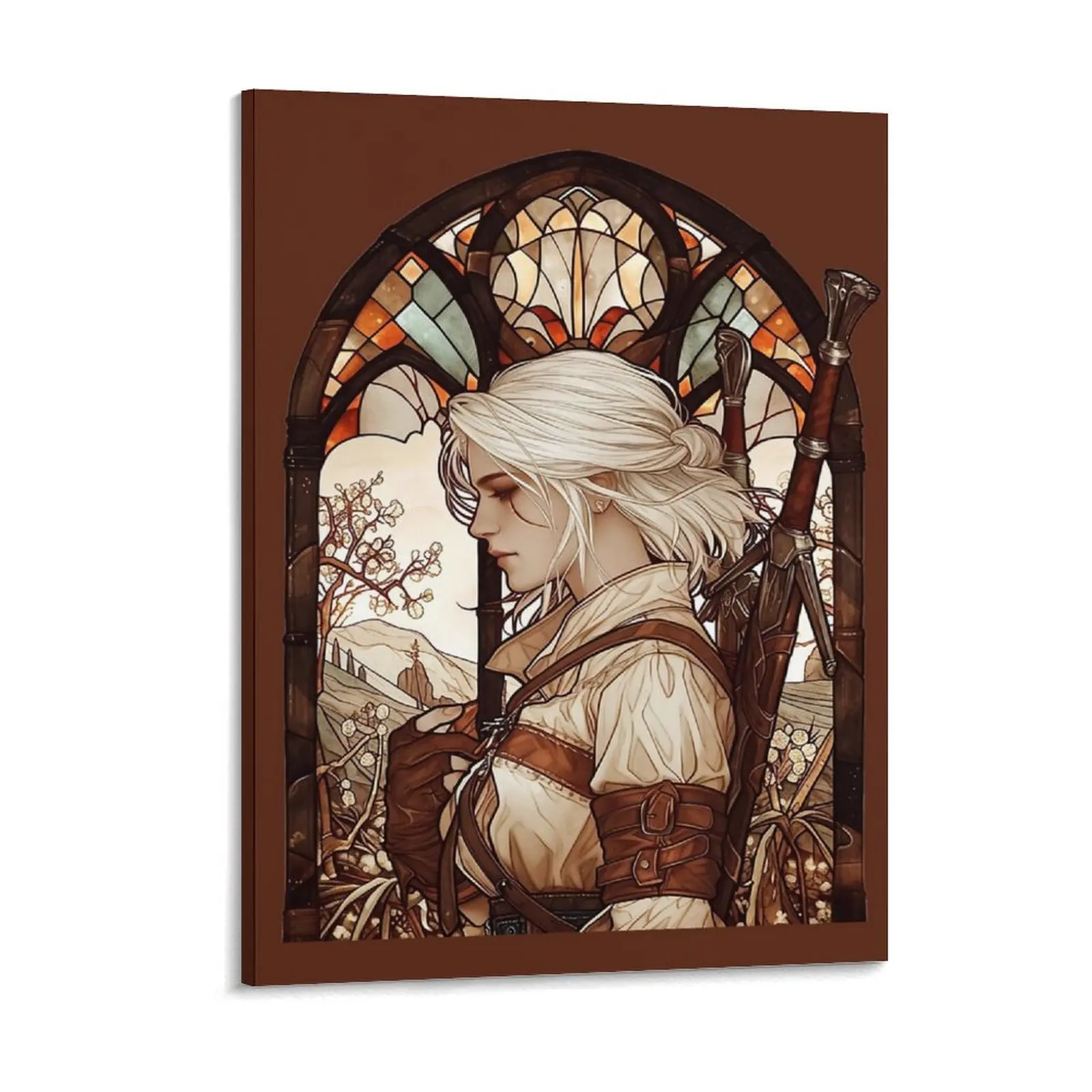 Ciri in Witcher on Netflix The Witcher 3 Wild Hunt Mock Movie Poster Fan Art Gerald Ciri Framed Wall Paintings